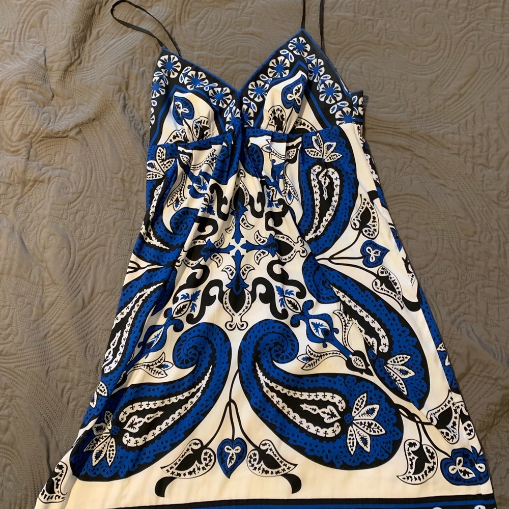 Silky blue dress sz 8...